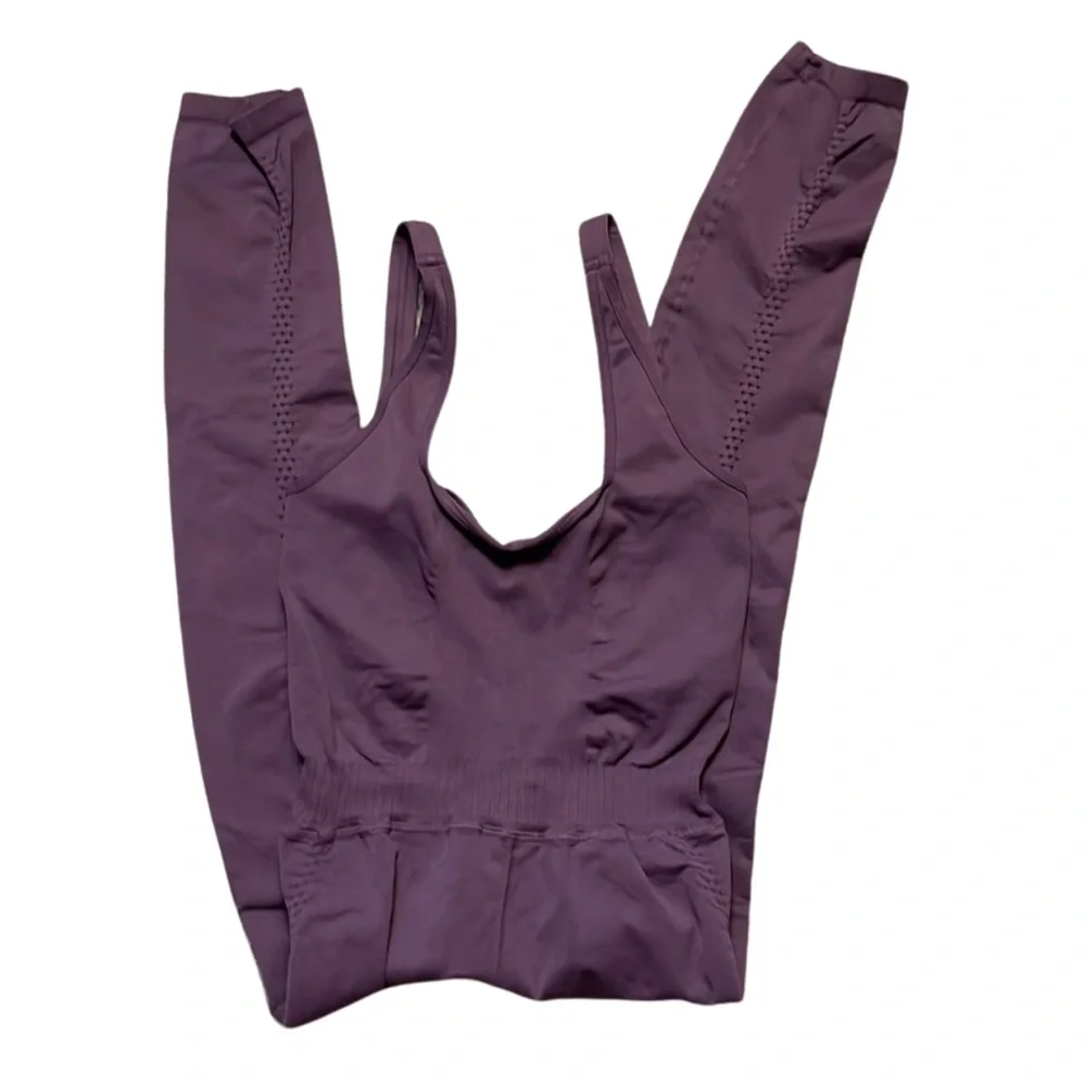 Free People Movement Good Karma Onesie Eggplant XS/S NEW - Picture 4 of 5
